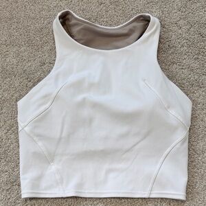 lululemon Wunder Train Racerback Long Line Bra Tank White Sz6